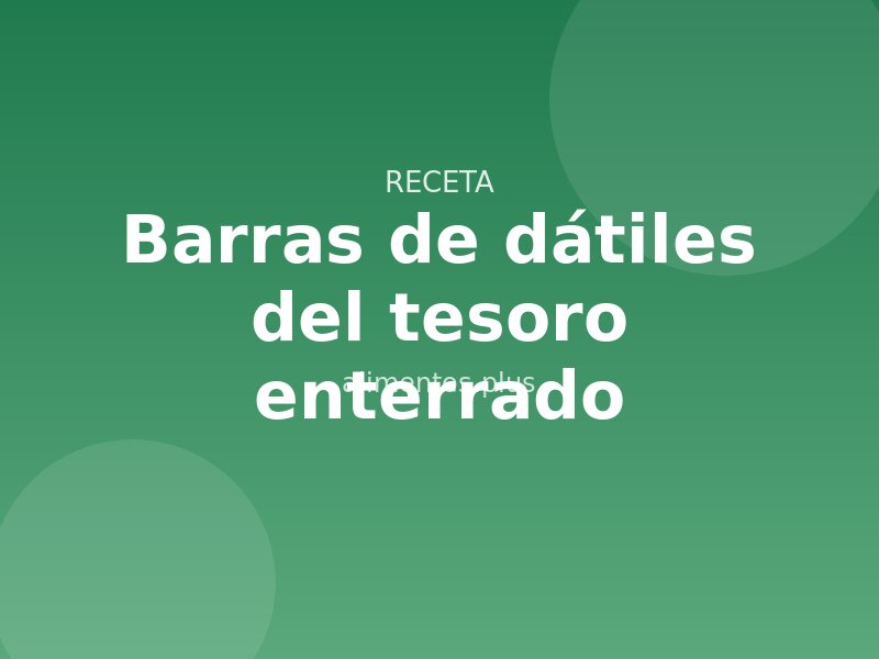 Receta de barras de dátiles del tesoro enterrado