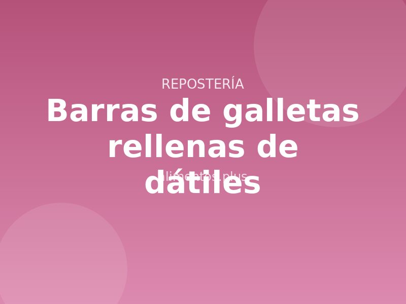 Receta de barras de galletas rellenas de dátiles