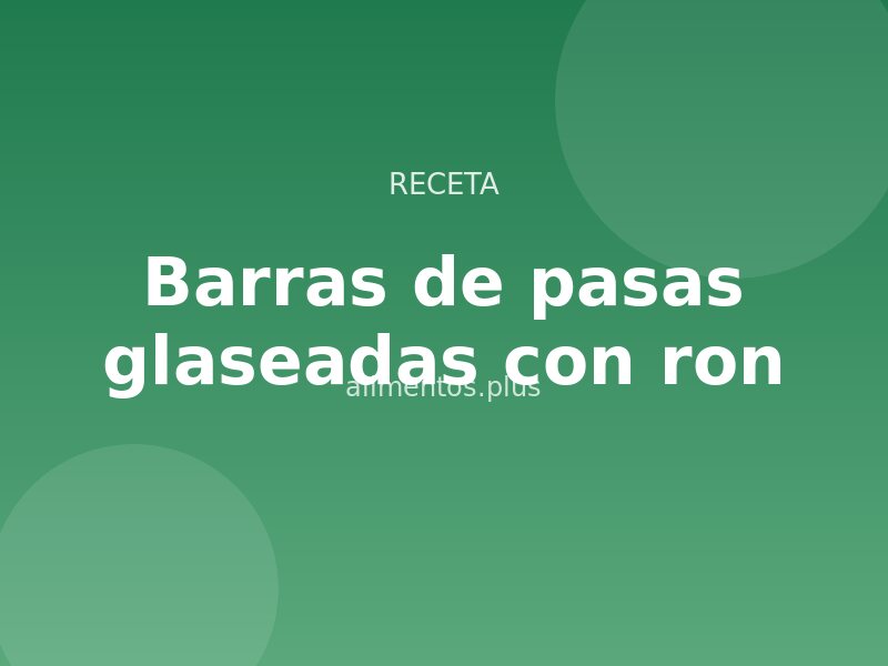 Receta de barras de pasas glaseadas con ron