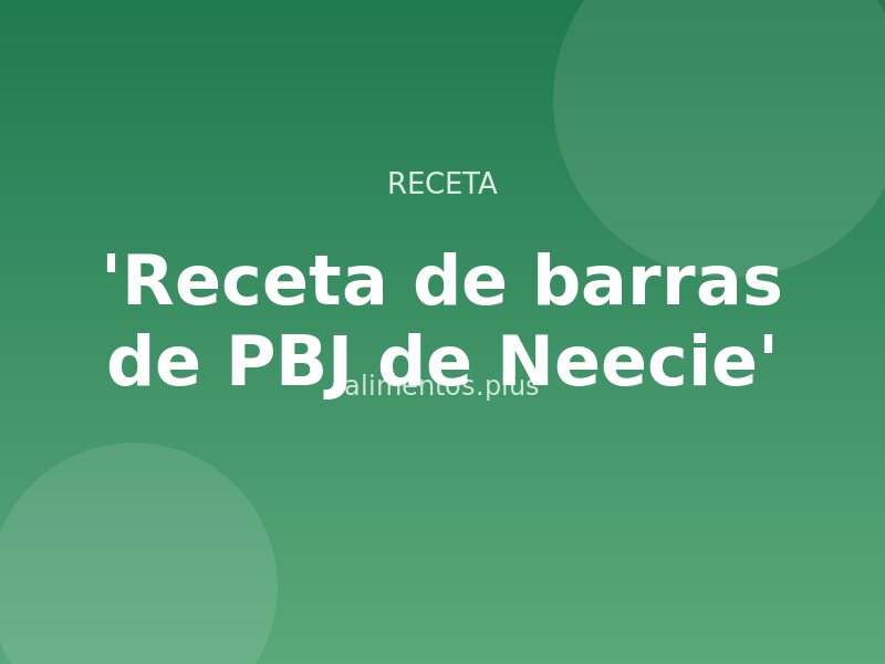 'Receta de barras de PBJ de Neecie'