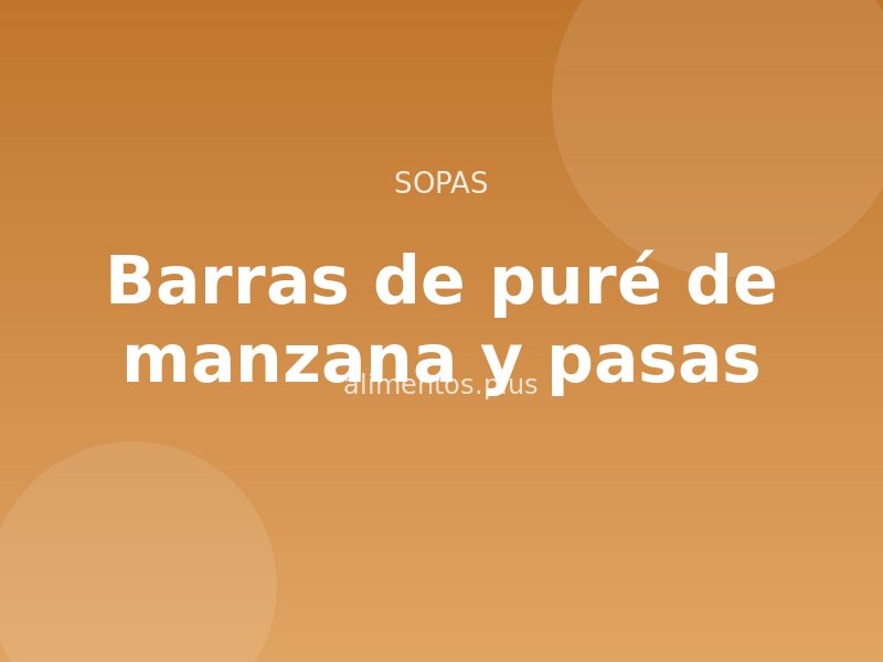 Receta de barras de puré de manzana y pasas