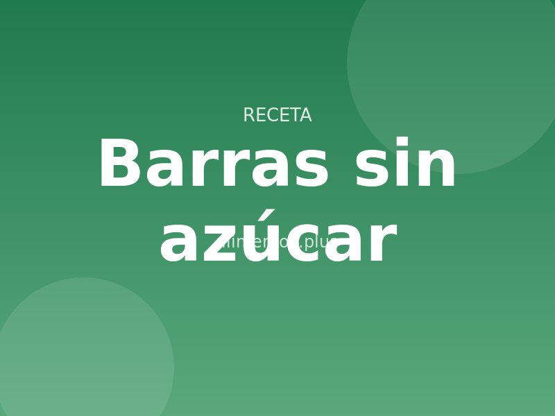 Receta de barras sin azúcar