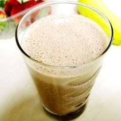 Receta de batido de plátano, fresa y chocolate