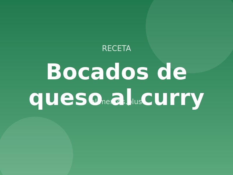 Receta de bocados de queso al curry