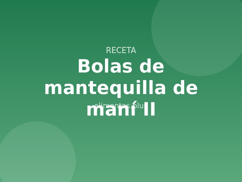 Receta de bolas de mantequilla de maní II