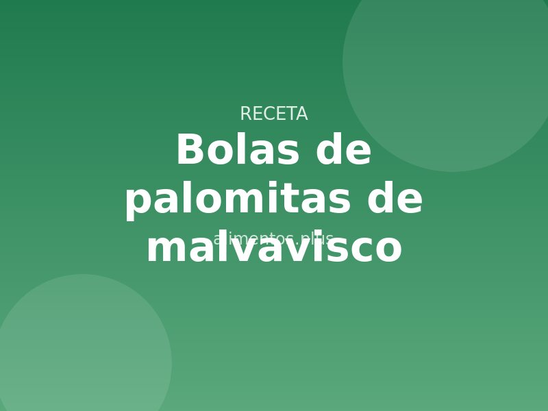 Receta de bolas de palomitas de malvavisco