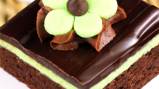 Receta de brownies de postre de chocolate y menta