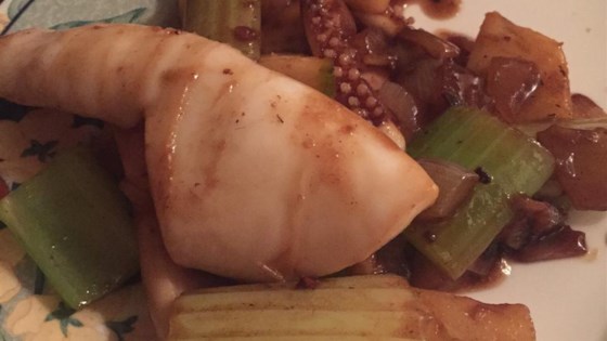 Receta de Calamares Fritos con Piña (muc Xao Thom)