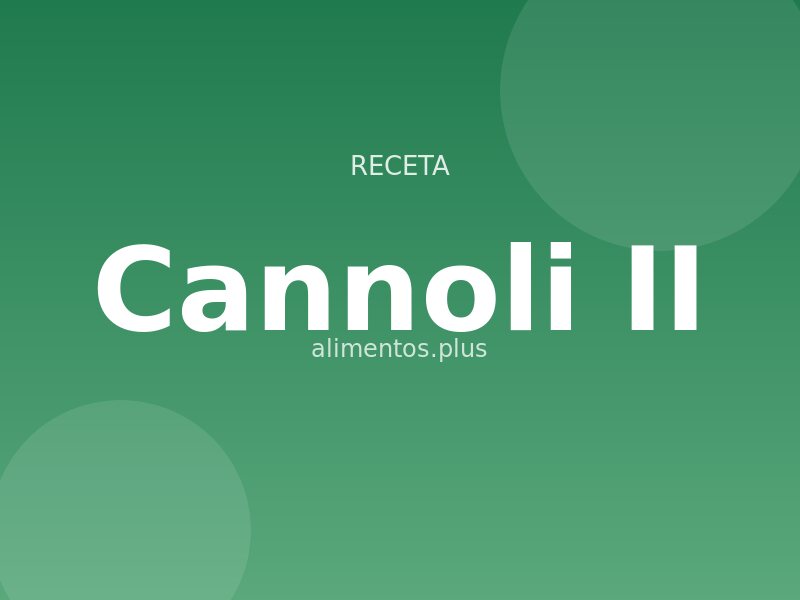 Receta de Cannoli II