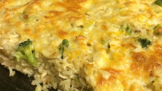 Receta de cazuela de brócoli, arroz, queso y pollo