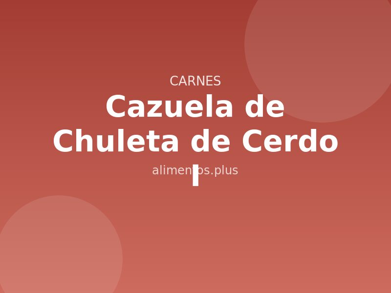 Receta de Cazuela de Chuleta de Cerdo I