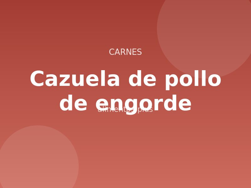 Receta de cazuela de pollo de engorde