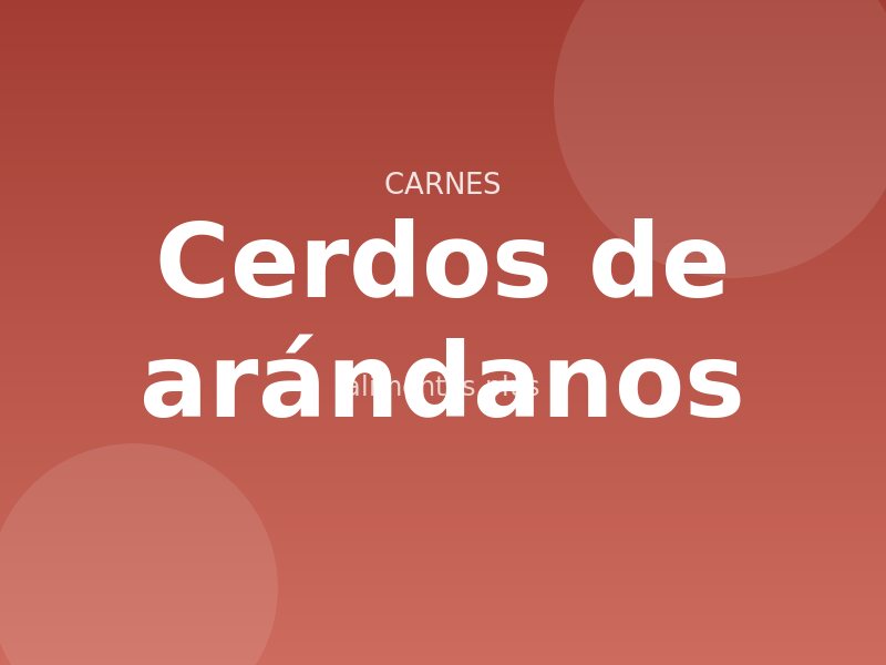 Receta de cerdos de arándanos