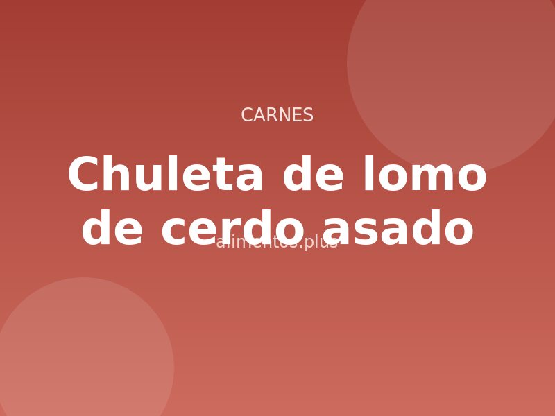 Receta de chuleta de lomo de cerdo asado