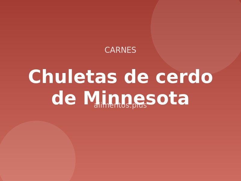Receta de chuletas de cerdo de Minnesota