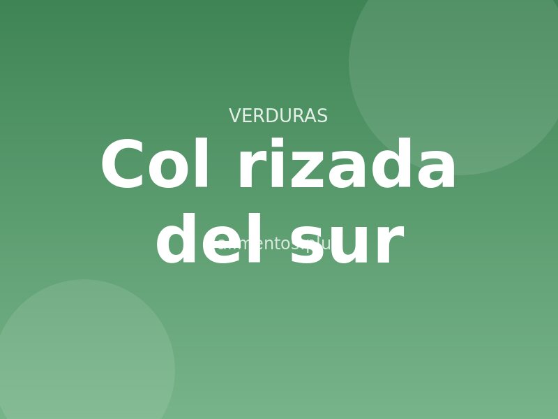 Receta de col rizada del sur