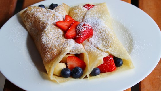 Receta de crepes de postre