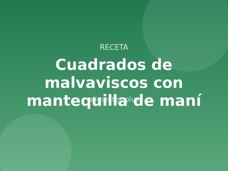 Receta de cuadrados de malvaviscos con mantequilla de maní