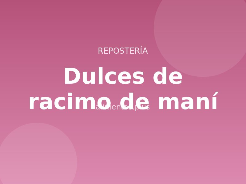 Receta de dulces de racimo de maní