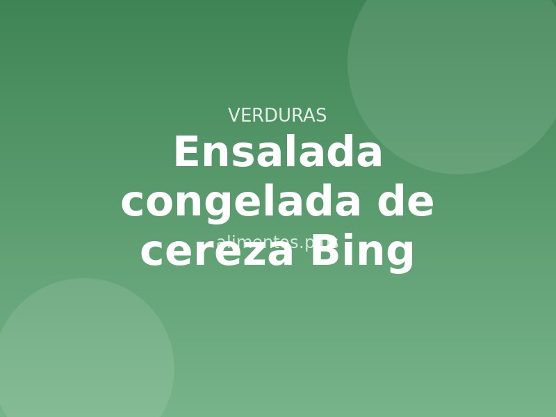 Receta de ensalada congelada de cereza Bing