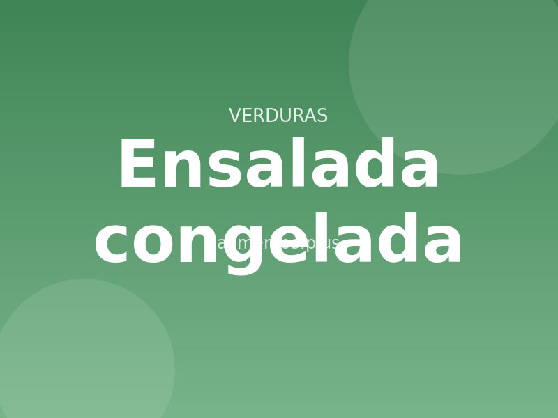Receta de ensalada congelada