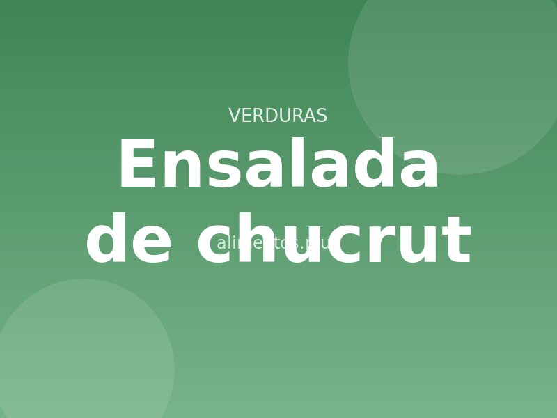 Receta de ensalada de chucrut