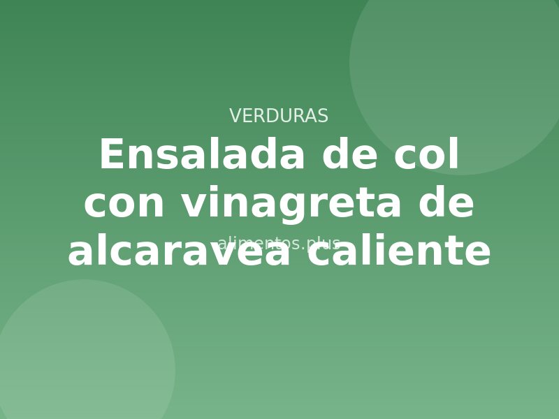 Receta de ensalada de col con vinagreta de alcaravea caliente