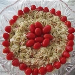 Receta de ensalada de col roja, blanca y azul