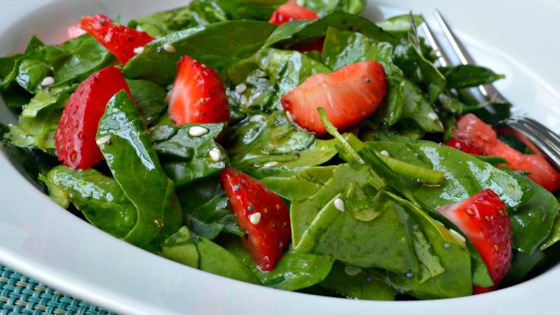 Receta de ensalada de espinacas y fresas