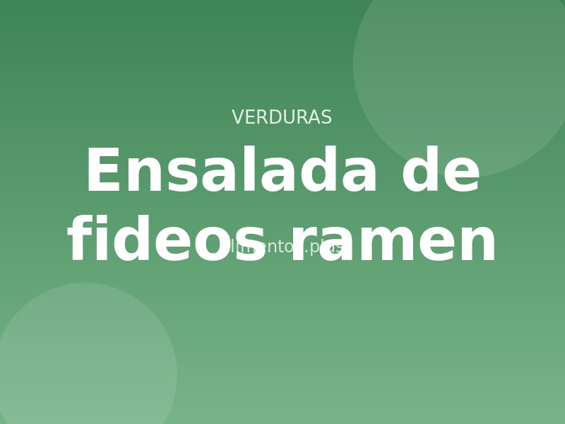 Receta de ensalada de fideos ramen