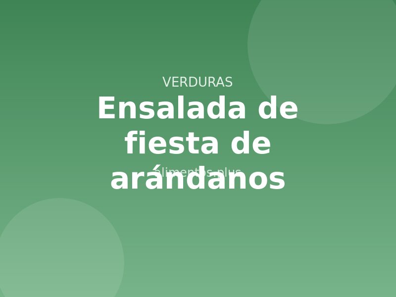 Receta de ensalada de fiesta de arándanos
