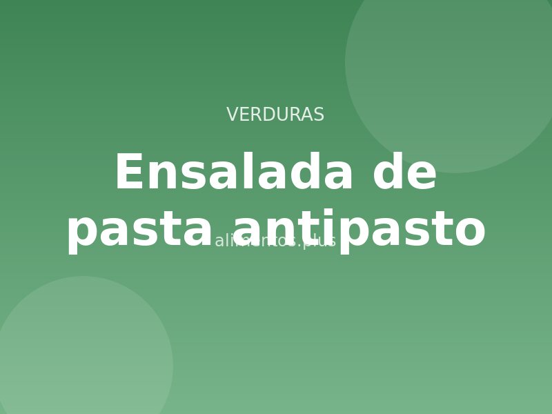 Receta de ensalada de pasta antipasto