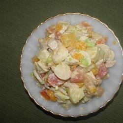Receta de ensalada de pollo tropical