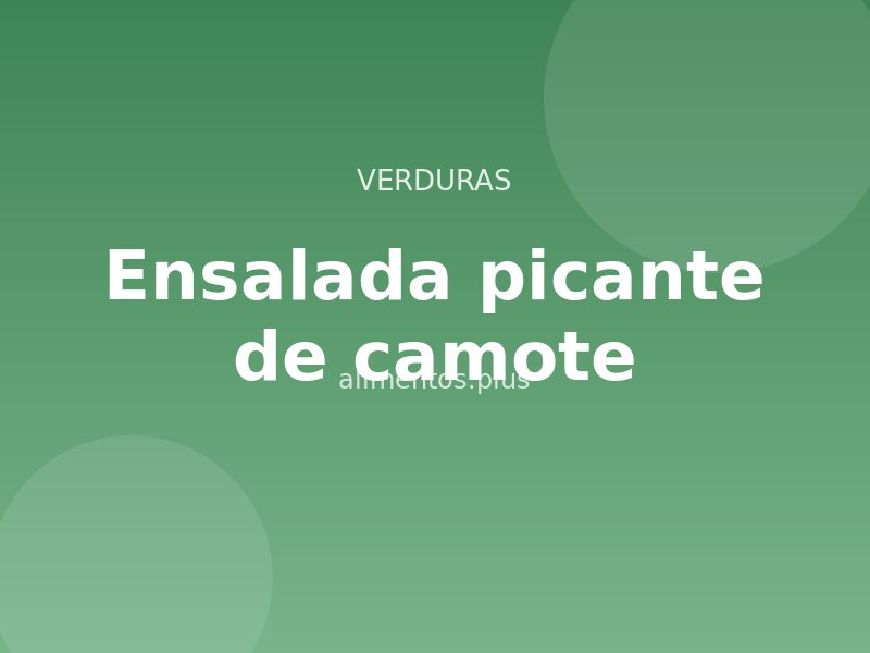 Receta de ensalada picante de camote