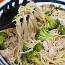 Receta de espaguetis con brócoli y pollo