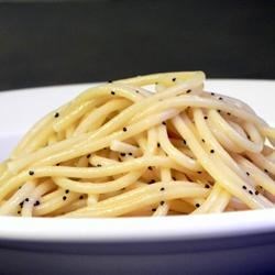 Receta de espaguetis con semillas de amapola