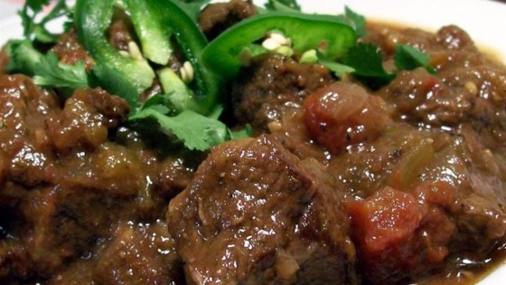 Receta de estofado de carne, chile verde y tomate