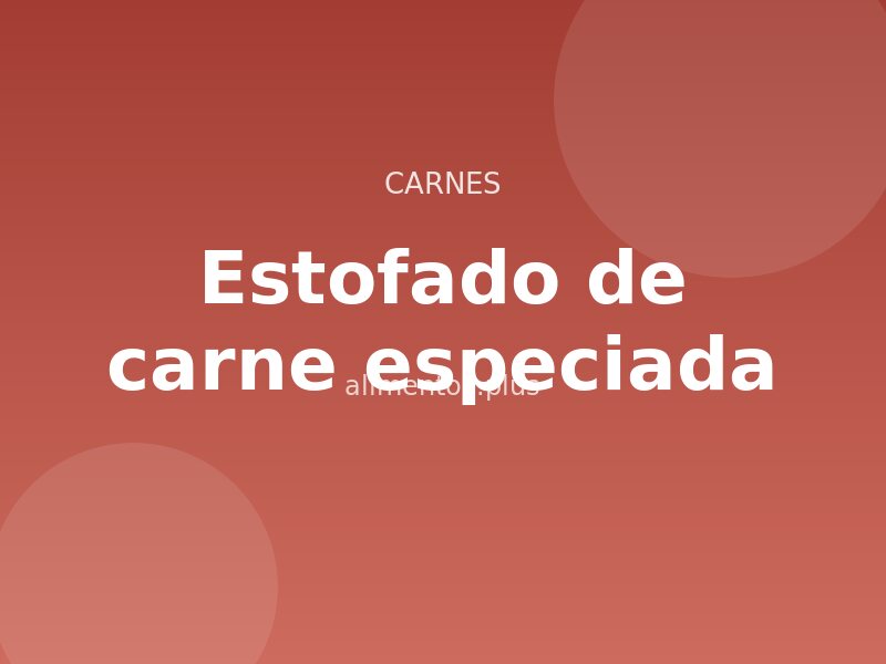 Receta de estofado de carne especiada