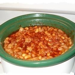 Receta de frijoles horneados en olla de cocción lenta