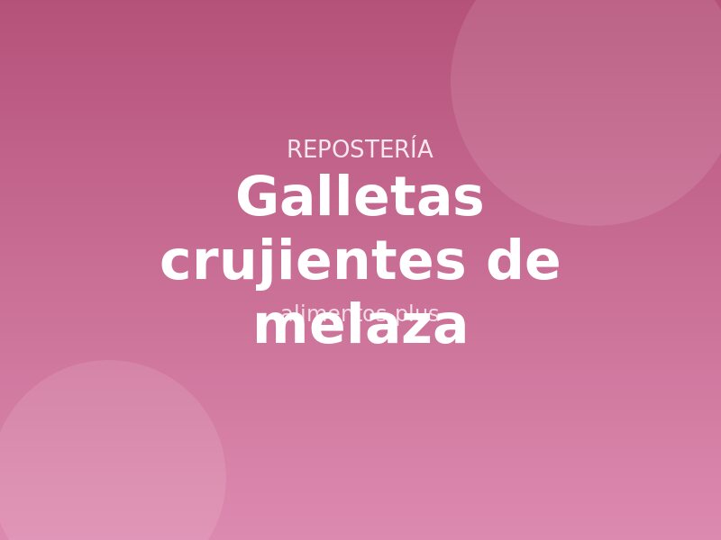 Receta de galletas crujientes de melaza