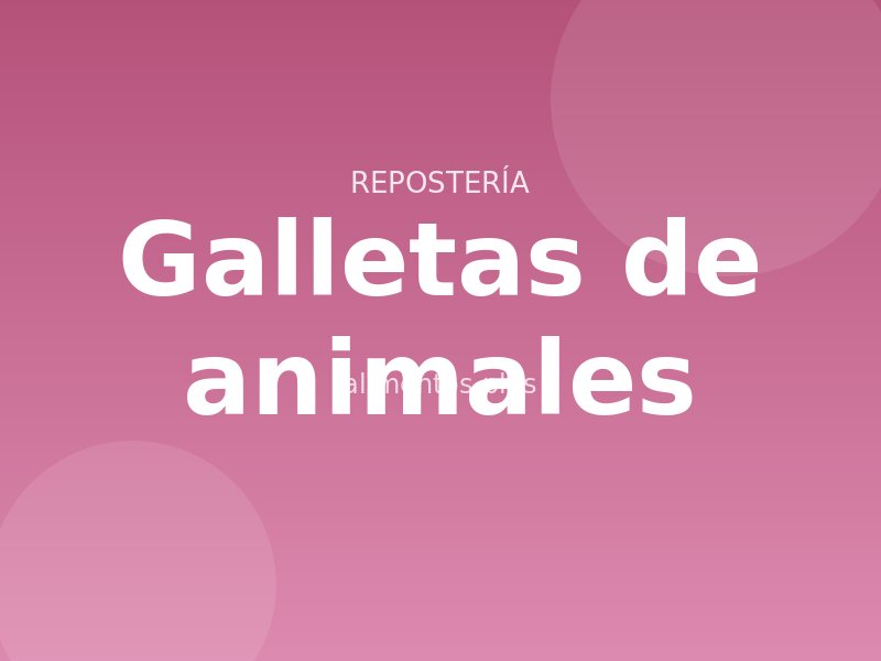 Receta de galletas de animales