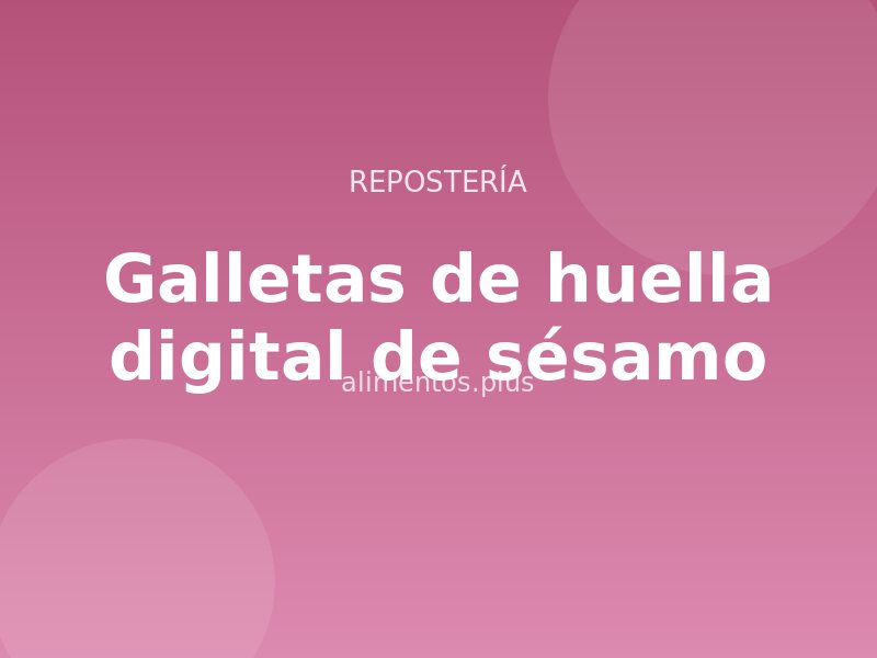 Receta de galletas de huella digital de sésamo