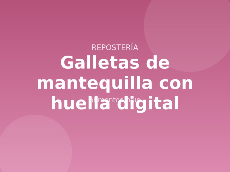 Receta de galletas de mantequilla con huella digital