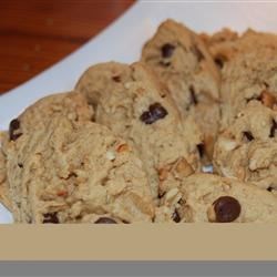 Receta de galletas de mantequilla de maní con trozos de chocolate