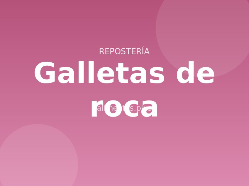 Receta de galletas de roca