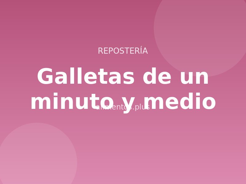 Receta de galletas de un minuto y medio