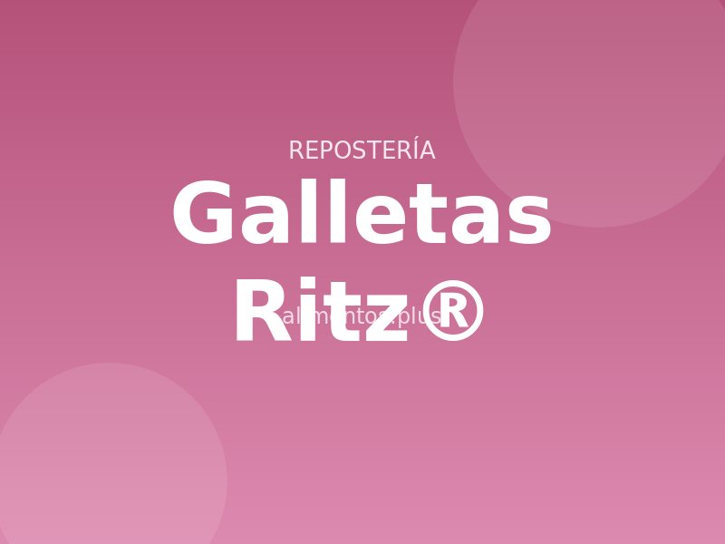 Receta de galletas Ritz®
