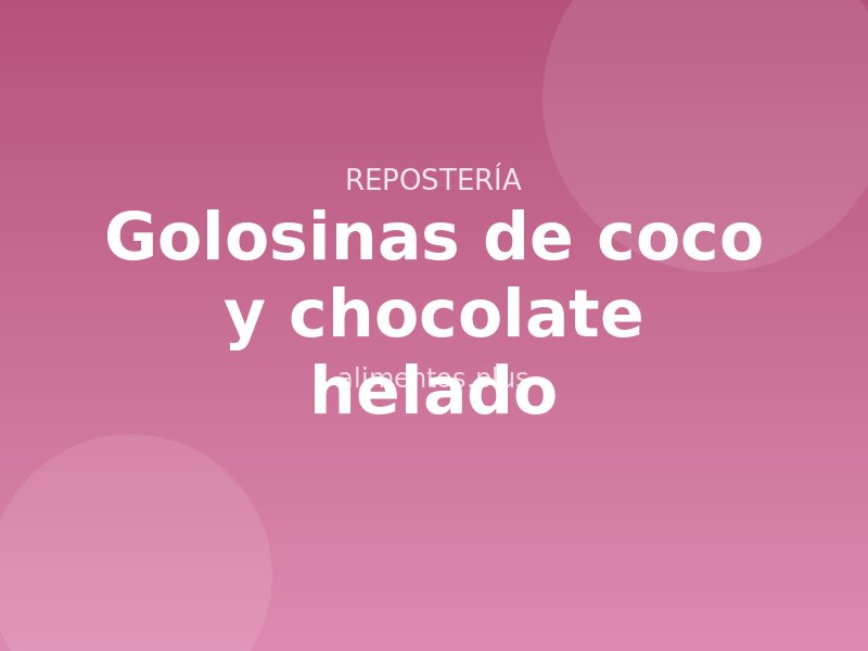 Receta de golosinas de coco y chocolate helado