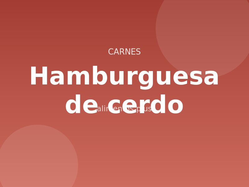 Receta de hamburguesa de cerdo
