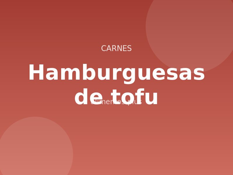 Receta de hamburguesas de tofu